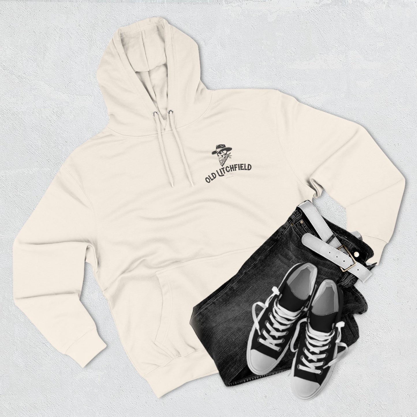 Three-Panel Fleece Hoodie